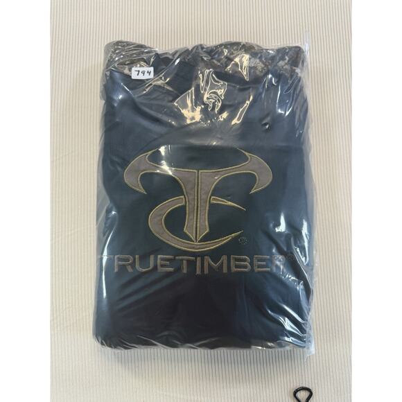 TrueTimber Men’s Large Camo Black Hoodie Pullover Logo Sweatshirt - Picture 10 of 10